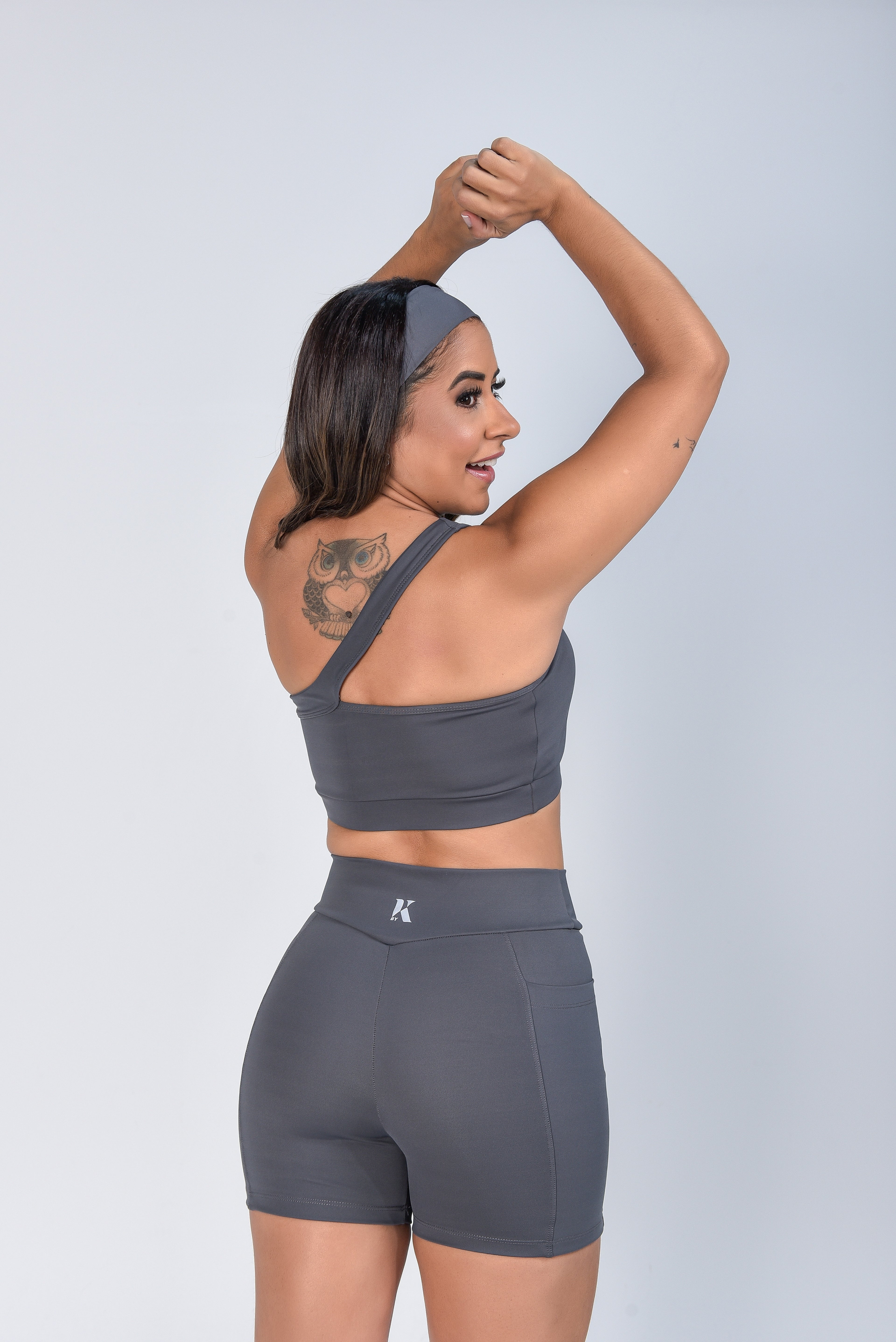 Top One Shoulder - Gray