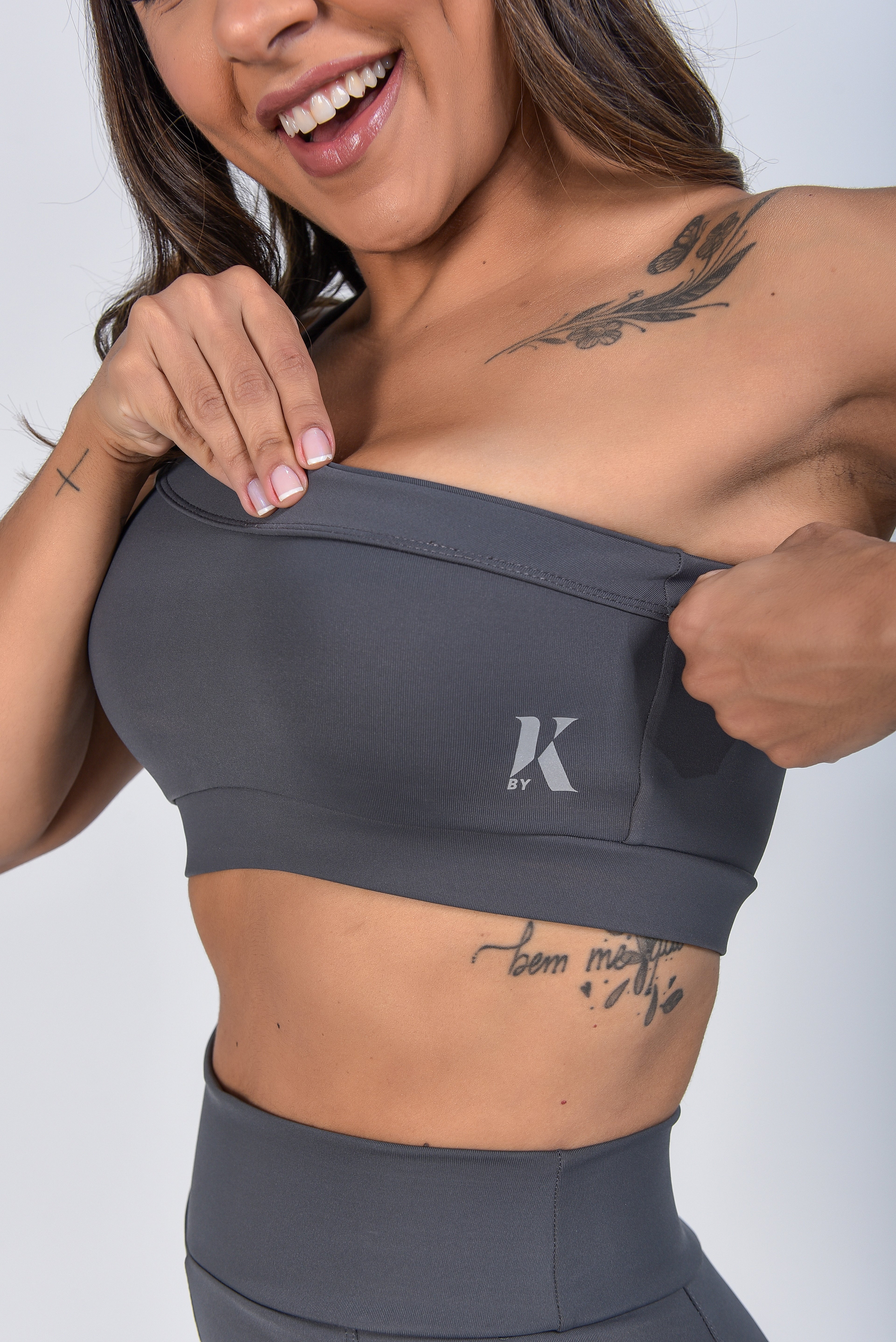 Top One Shoulder - Gray