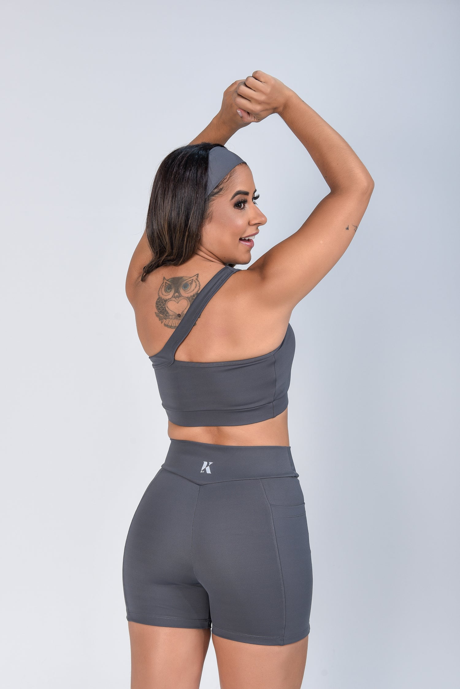Top One Shoulder - Gray